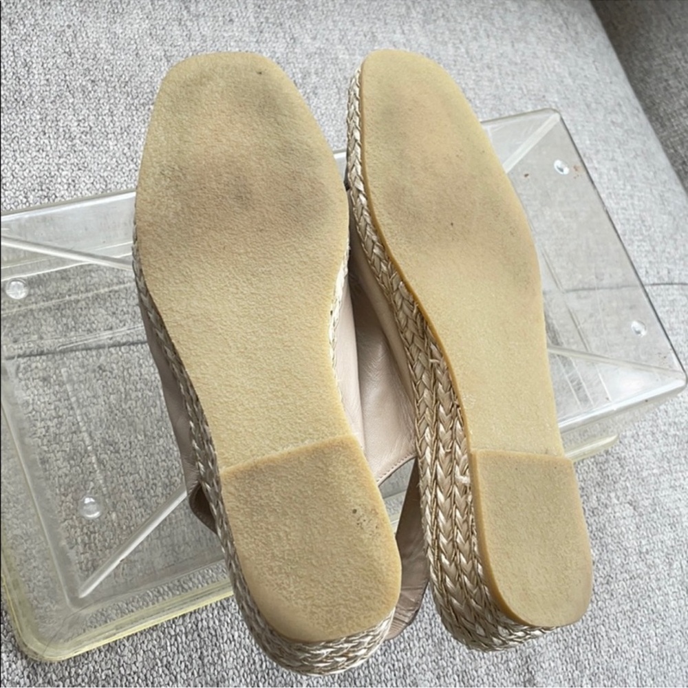 Cap Toe Andre Assous Beige & Black Espadrilles - Picture 6 of 7